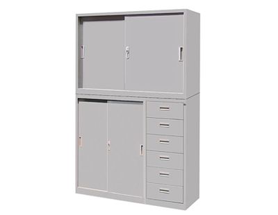 金领 宽体偏六斗移门柜-47